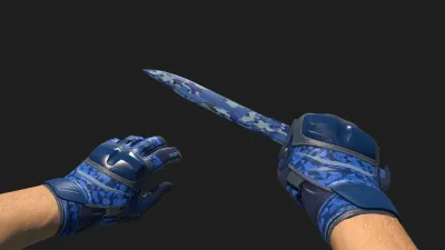 Bayonet Bright Water Polygon Gloves, CS2 skin combo